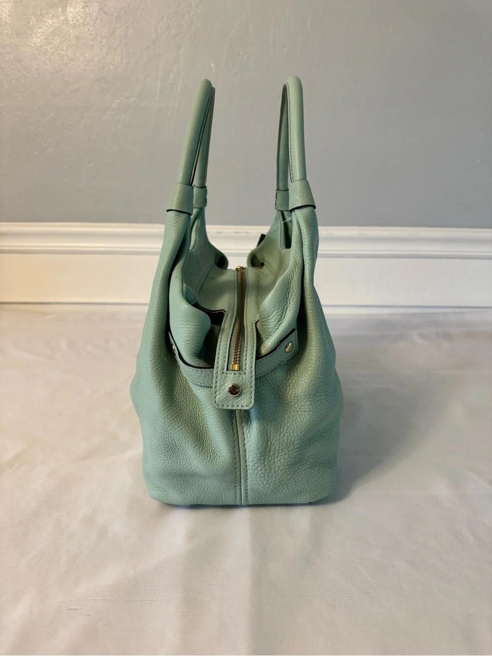 kate spade Dusty Mint Pebbled Leather Shoulder Bag